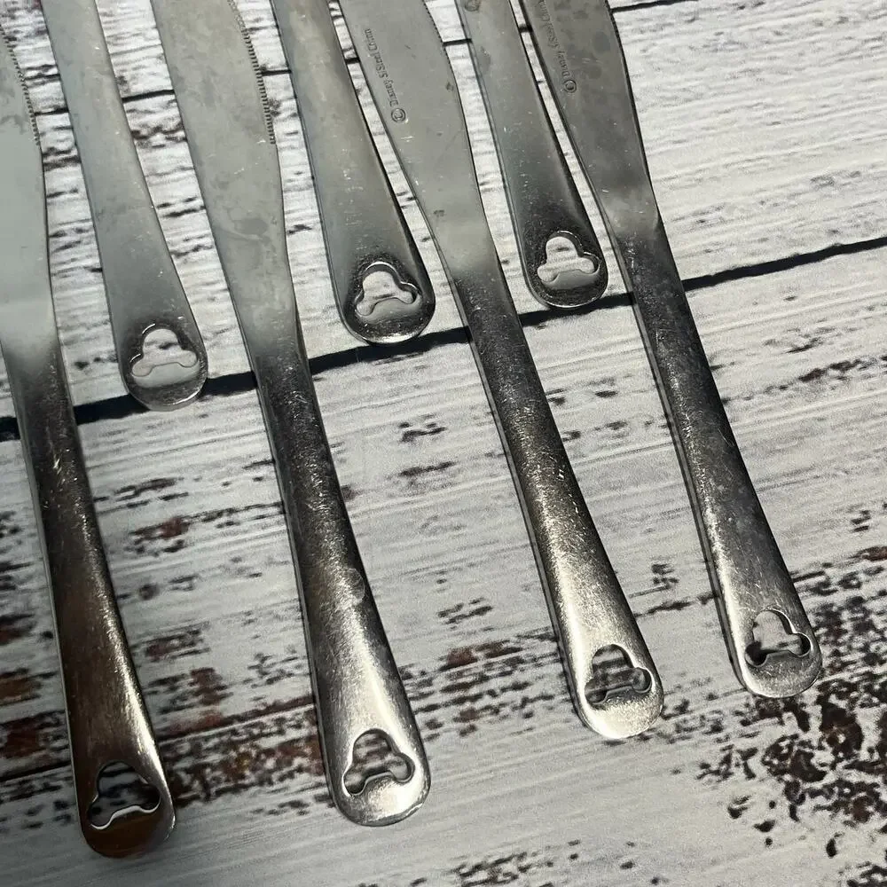 16pc Set of Disney Mickey Mouse Table Knives Stainless Steel Silverware Dinner